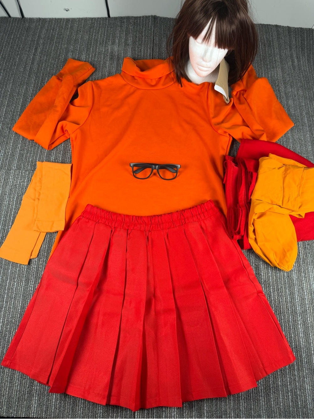 Scooby Doo Velma Costume- 2 skirt options size XL
